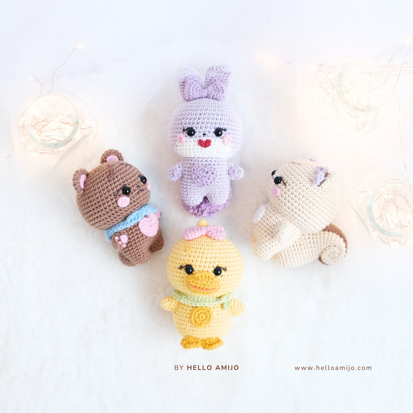 Bundle 4 in 1 Pretty Amigurumi Crochet Pattern