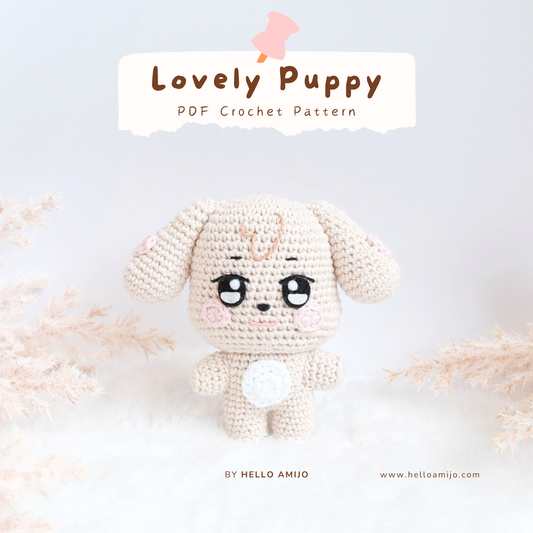 Lovely Puppy Amigurumi Crochet Pattern PDF