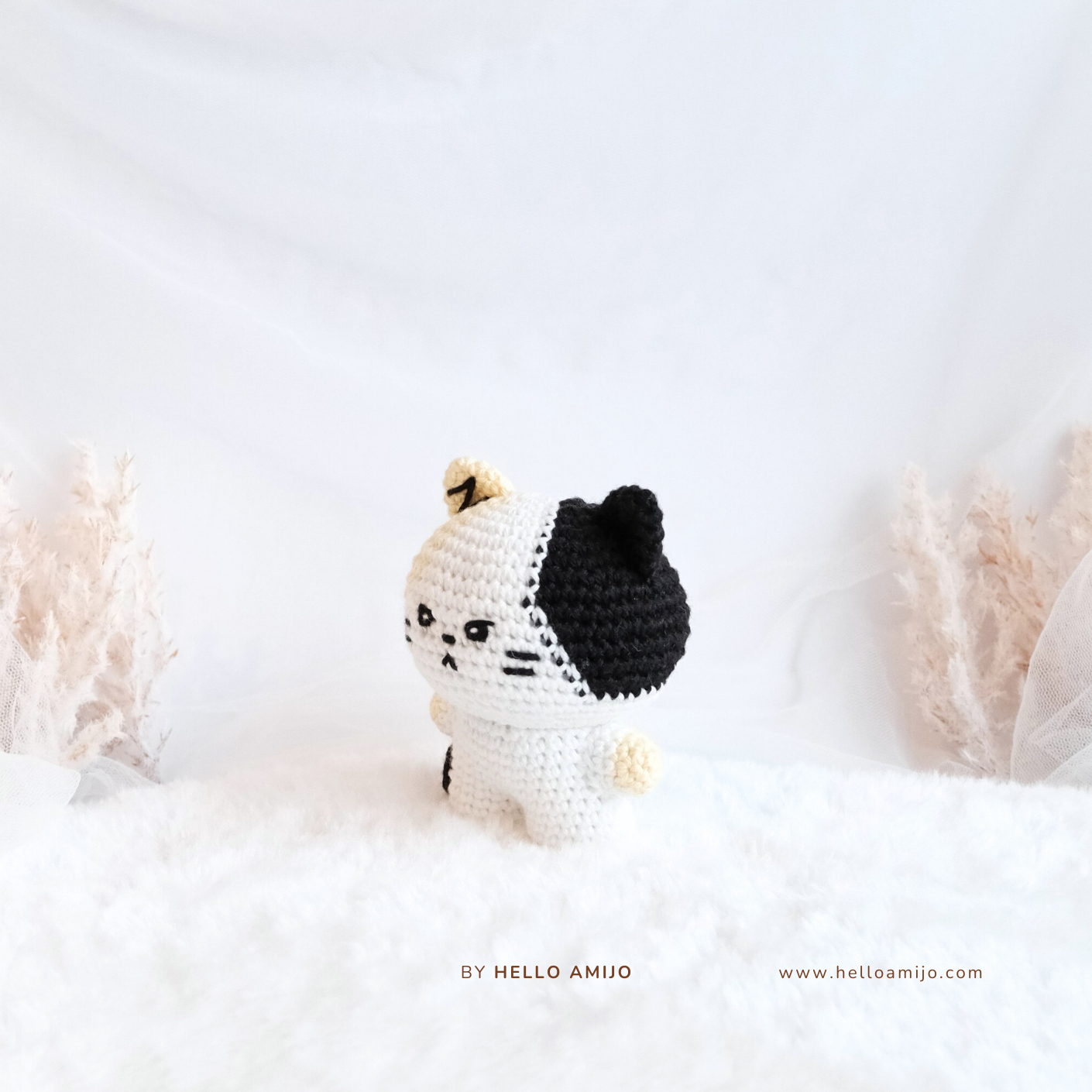 Chubby Calico Cat Amigurumi Crochet Pattern PDF