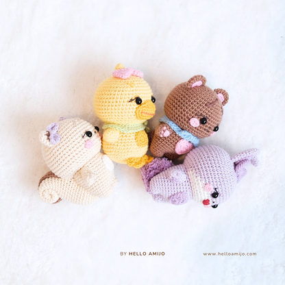 Bundle 4 in 1 Pretty Amigurumi Crochet Pattern
