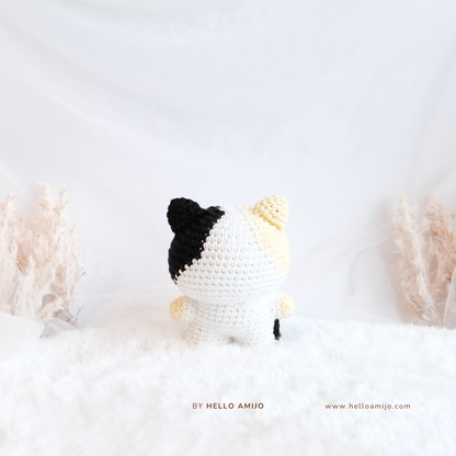 Chubby Calico Cat Amigurumi Crochet Pattern PDF