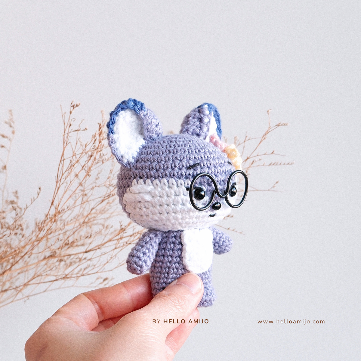 Floral Fox Amigurumi Crochet Pattern PDF