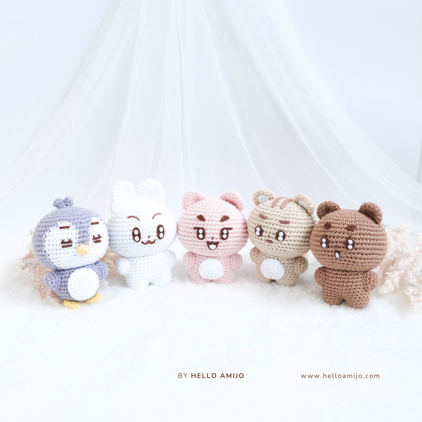 Bundle 5 in 1 Pastel Amigurumi Crochet Pattern