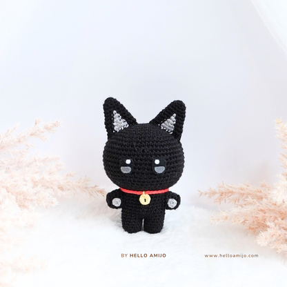 Lovely Black Cat Amigurumi Crochet Pattern PDF