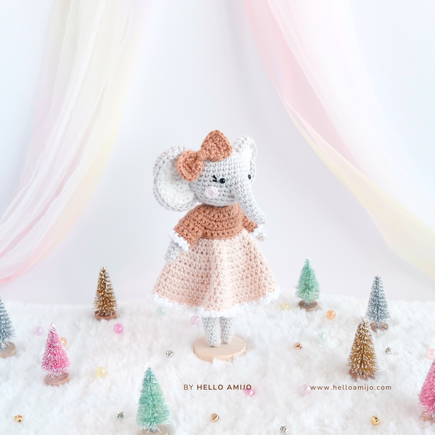 Mary the Elephant Amigurumi Crochet Pattern PDF