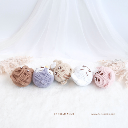 Bundle 5 in 1 Pastel Amigurumi Crochet Pattern