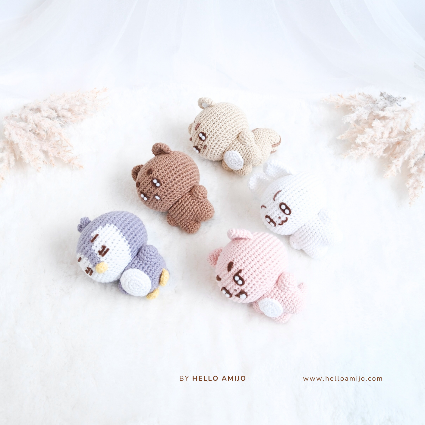 Bundle 5 in 1 Pastel Amigurumi Crochet Pattern