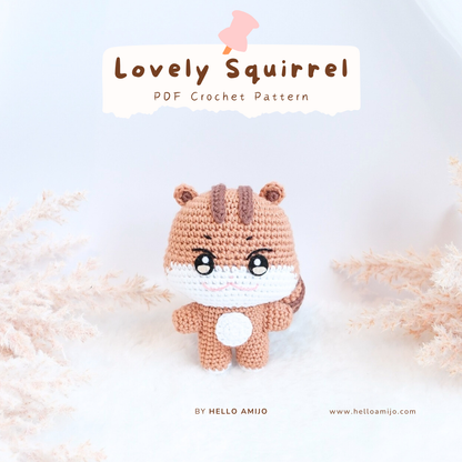 Lovely Squirrel Amigurumi Crochet Pattern PDF
