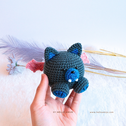Halloween Vampire 7 Color in 1 Amigurumi Crochet Pattern PDF