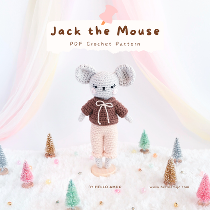 Jack the Mouse Amigurumi Crochet Pattern PDF