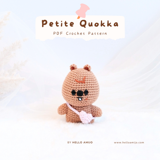 Petite Quokka Amigurumi Crochet Pattern PDF