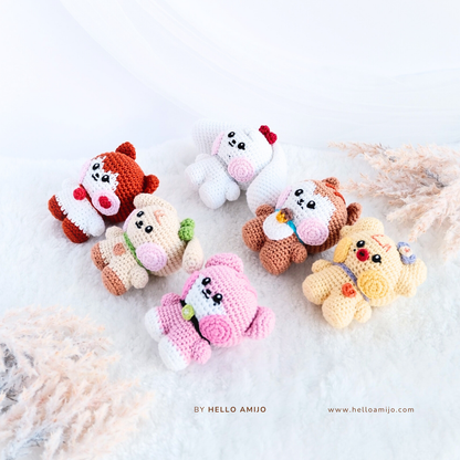 Bundle 6 in 1 Tiny Amigurumi Crochet Pattern PDF