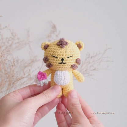 Floral Tiger Amigurumi Crochet Pattern PDF